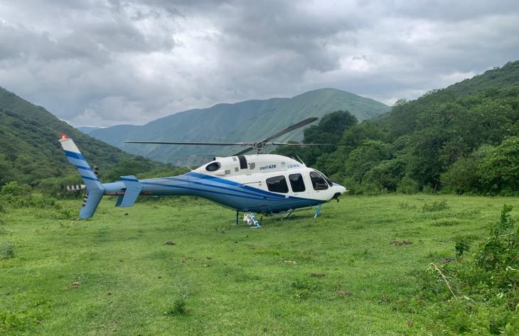 El helicóptero sanitario de la provincia trasladó a una paciente de Alta Montaña