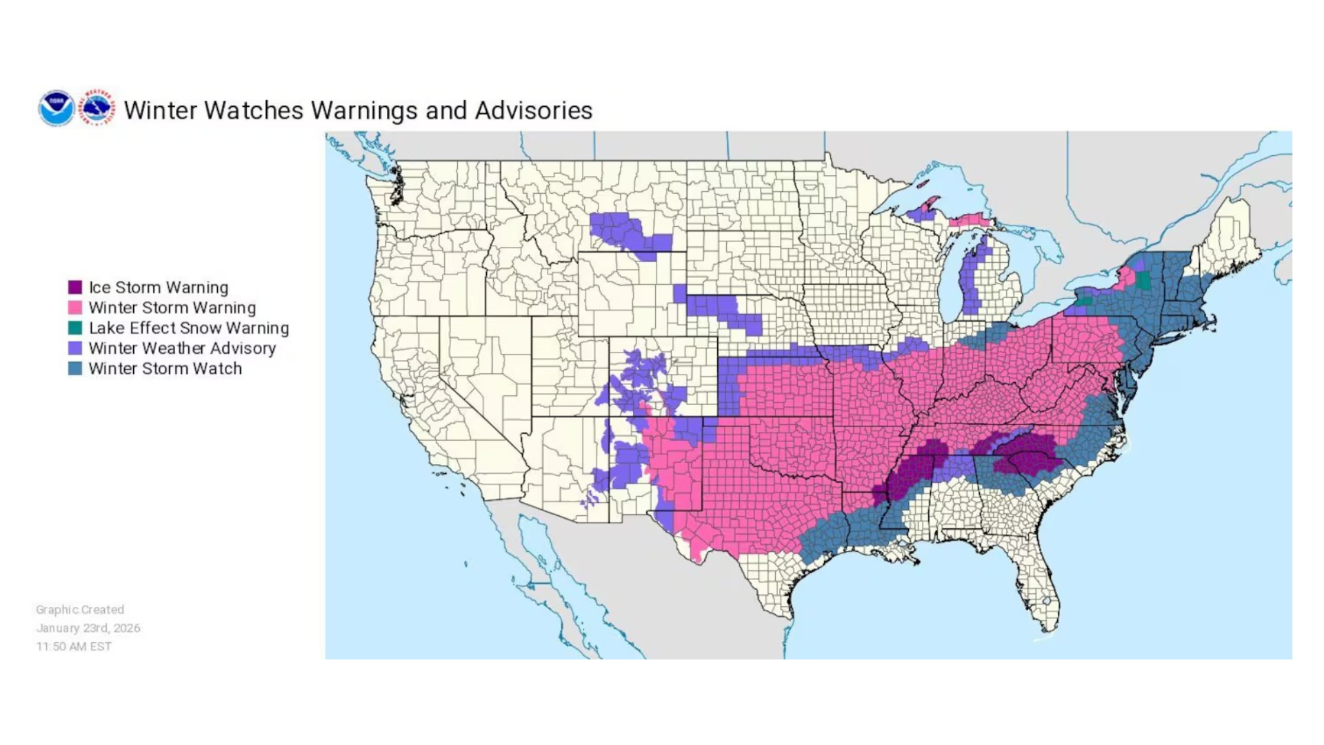 Tormenta invernal Fern: Trump pidió extremar cuidados ante la ola de frío récord en Estados Unidos