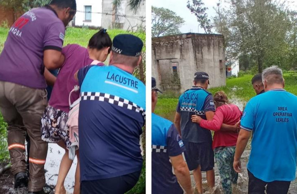Evacuaron a diez familias tras el fuerte temporal en el este tucumano
