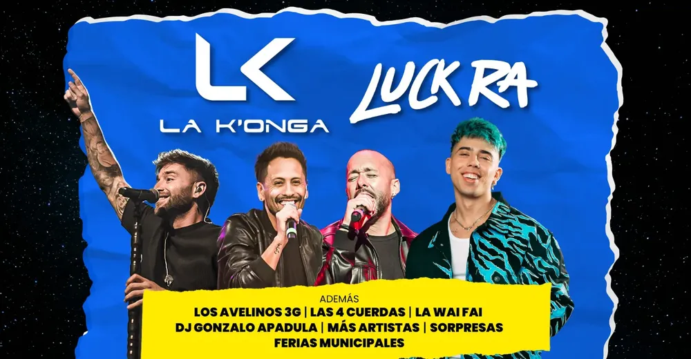Luck Ra y La Konga encabezarán la Gran Fiesta de la Ciudad con entrada gratuita