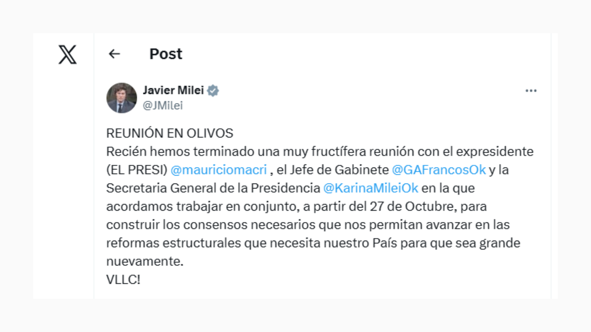 Reencuentro clave: Milei y Macri pactan trabajar juntos tras las elecciones del 26 de octubre