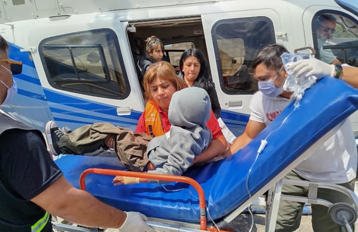 Traslado sanitario de emergencia desde la alta montaña hacia el Hospital de Niños