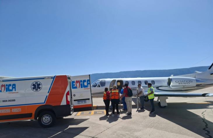 Se realizó un nuevo traslado sanitario aéreo de emergencia desde Catamarca a Tucumán