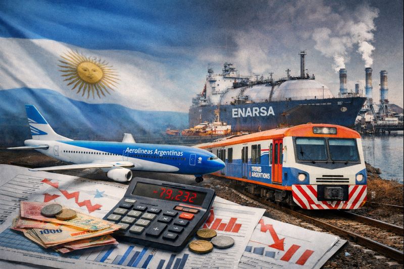 Empresas públicas argentinas: 14 aún registran déficit y las cuentas empeoran respecto a 2024