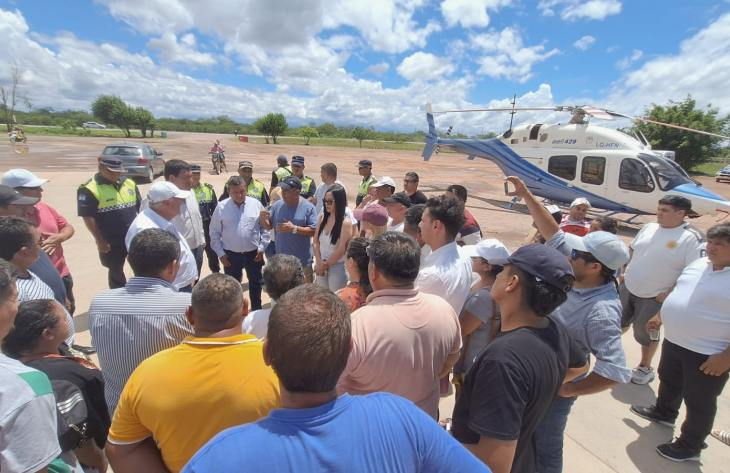 Jaldo recorrió el sur y este provincial tras las intensas lluvias