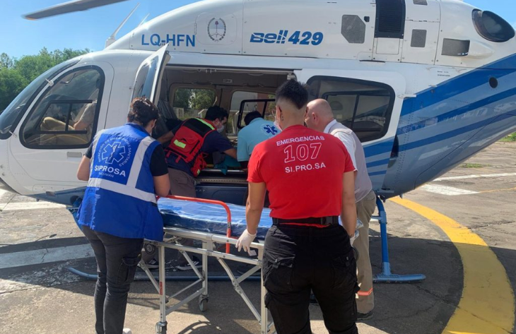 Evacuación sanitaria aérea garantiza atención oportuna en zona de difícil acceso