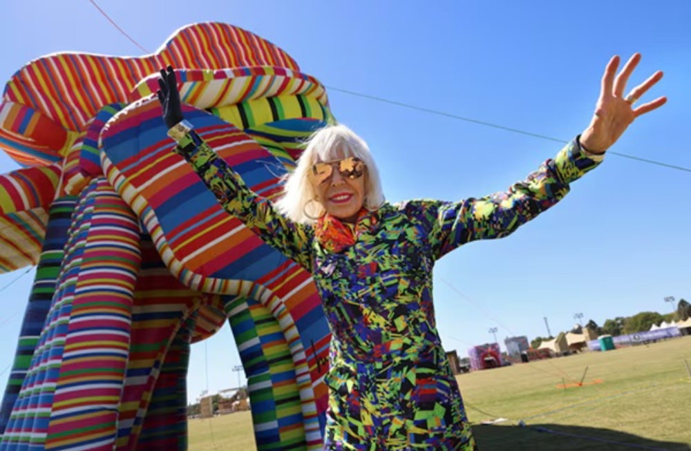 Las esculturas inflables de Marta Minujín sorprendieron en el Lollapalooza