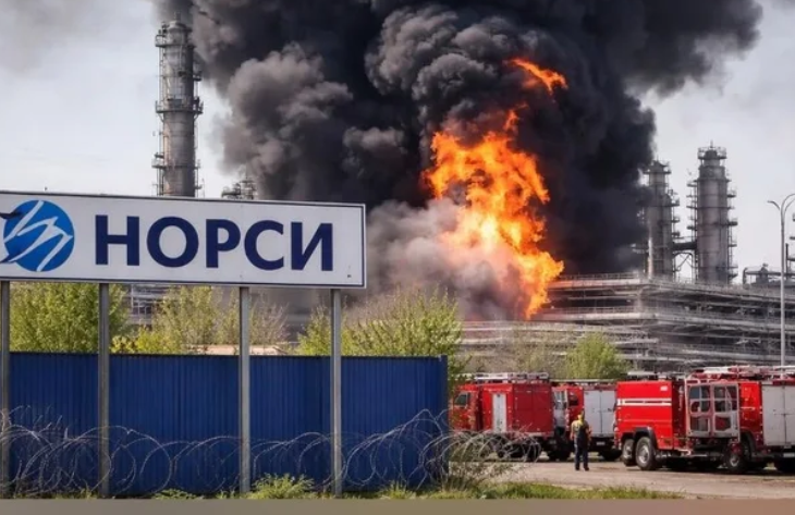 Ataque con drones provoca incendio en una de las mayores refinerías de Rusia