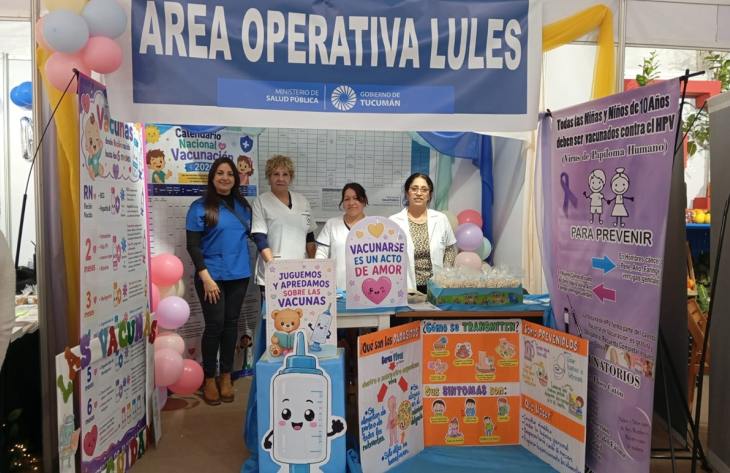 El Hospital de Lules impulsa la vacunación con actividades de concientización en la Expo 2026